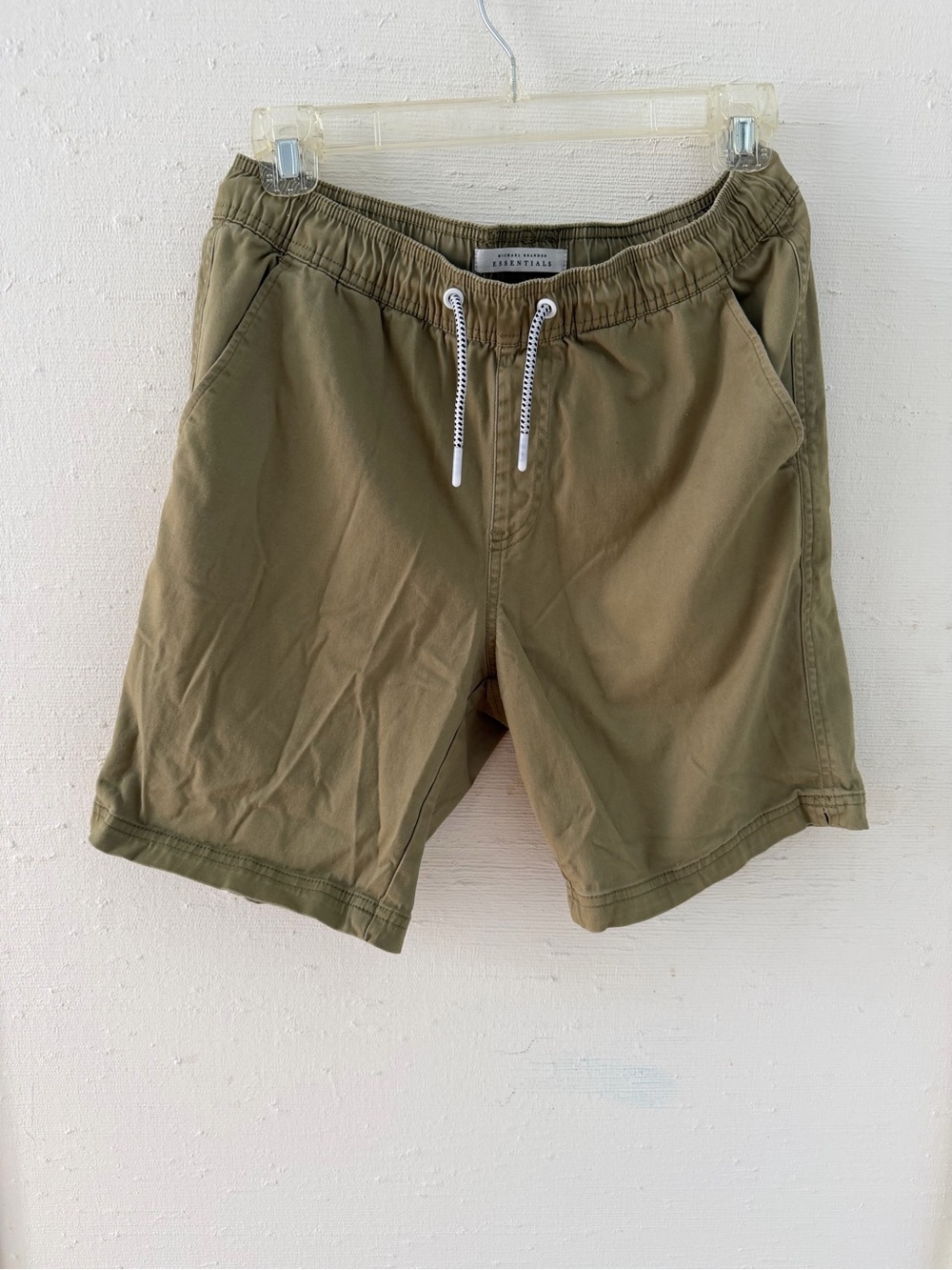 Olive Drawstring swim trunks